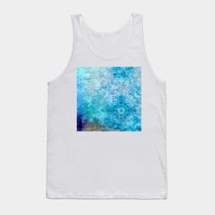 Sky blue Color Abstract 3D Design Pattern Tank Top